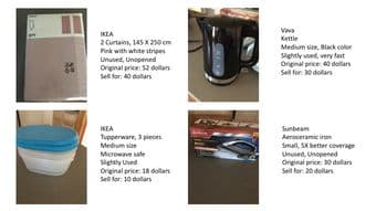 Humidifier, bed sheets, pillowcases, kettle, curtains, iron 2