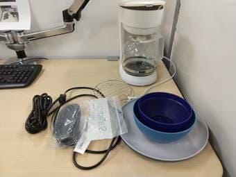 FREE: plates, bowls, coffee maker, power cords 1