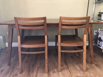 Scandinavian Designs Table and Chairs set Solid Wood Modern Style 1