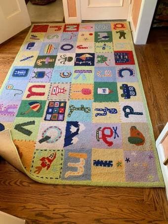 Pottery Barn ABC rug, 100% wool 2