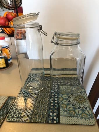 Kitchen organizers and glasses 1