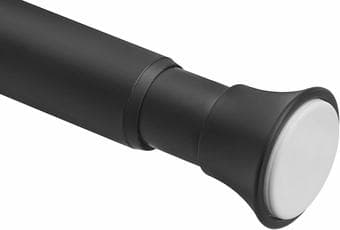 Tension Shower Doorway Curtain Rod, 78-108", Black - for sale 1