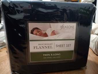 Unopened Navy Blue Twin XL Sheet Set 1