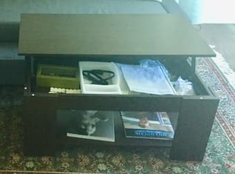 New sturdy coffee table with lift-up top and storage 2