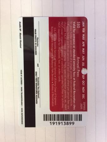 Sell a annual pass of the national parks and federal recreational land 2
