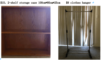 2 or 3 or 4--shelf  and clothes hanger 1