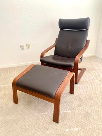 Moving Sale! Leather Rocking Chair & Ottoman (Excellent Condition)! 1