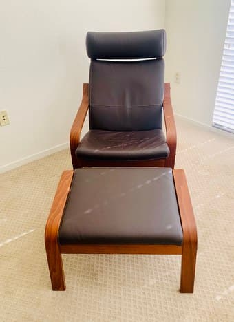 Moving Sale! Leather Rocking Chair & Ottoman (Excellent Condition)! 2