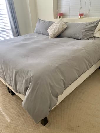 Moving Sale! KING BED with Pillowtop Mattress (Bedding Included)! 2