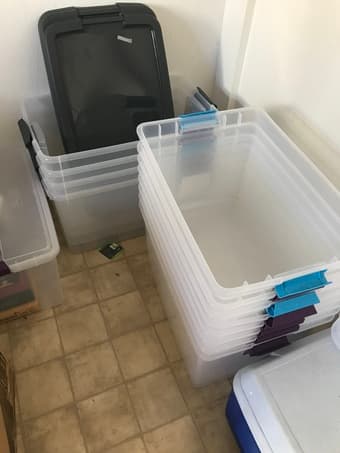 Sterilite Storage bins - clear 1