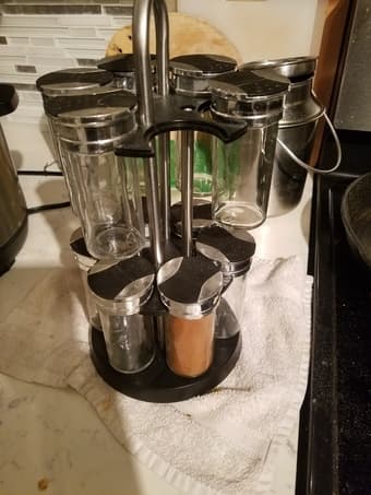 12 Jar (glass) spice organizer 1