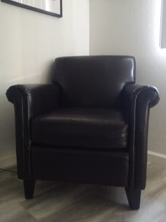 Faux Leather Club Chair 1