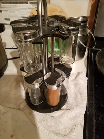 12 Jar (glass) spice organizer 1