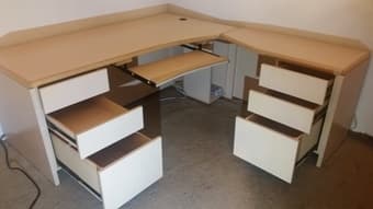 L-shaped Executive Desk - Very High Quality Solid Wood. 3