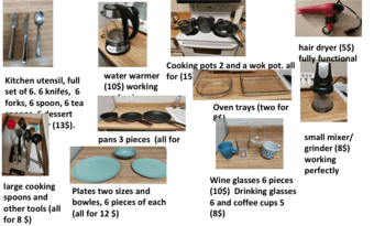 Moving out everything must go Kitchen stuff, bed, vacum cleaner,..etc 3