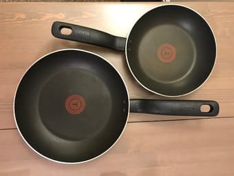 Water boiler, water bottle, and T-fel frying pans 3