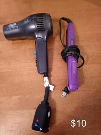 hairdryer, coffee maker, cooler, meat blender 1