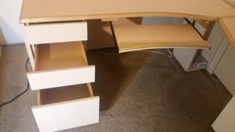 L-shaped Executive Desk - Very High Quality Solid Wood 2