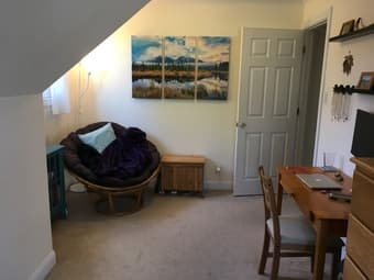 Master bedroom with private deck available Jan 1 3