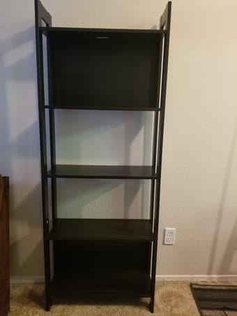 Black-brown Bookcase 24¨ wide x 9.5 ¨ deep x 64¨ high 1