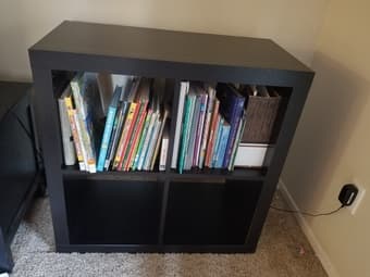 Black-brown Square 4-Cube Organizer 31"Hx31"Lx15"W 1