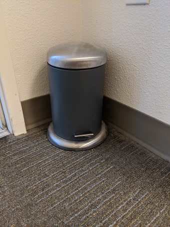 Ikea small dark grey pedal bin (for waste/recycling) MJOSA one gallon 1