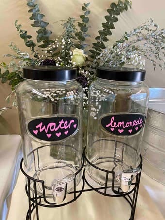 Event wedding decor items - candles, glass, chalkboards, tubs, frames 3