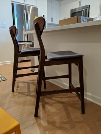 4 Bar Stools Like New - Allmodern Laceyville 24" 2