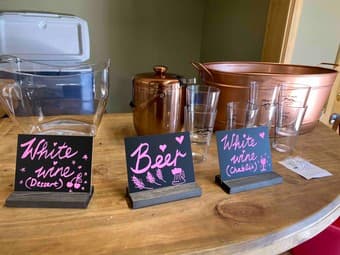 Wedding event decor - candles, glassware, chalkboards, clip frames etc 3