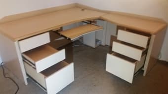 Moving Sale: L-shaped Executive Desk - Very High Qulity Solid wood 2