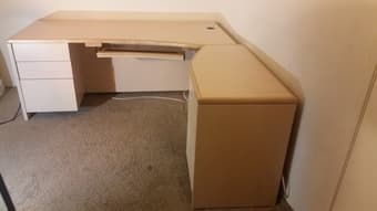 Moving Sale: L-shaped Executive Desk - Very High Qulity Solid wood 3
