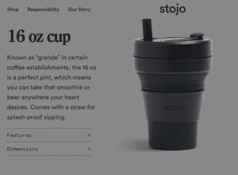stojo collapsible cup NEW inside the box 1