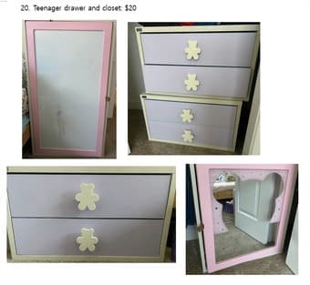 Teenager drawer and closet: $20 1