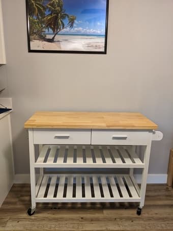 Kitchen cart with shelves 1