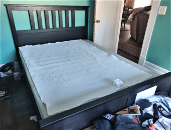 Bed frame IKEA BRIMNES + mattress TUFT & NEEDLES full size 1