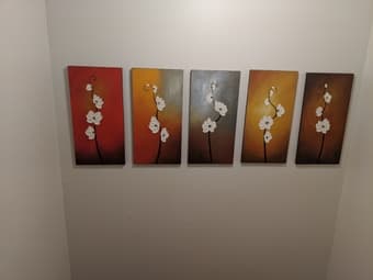 Set of 5 paintings. 1