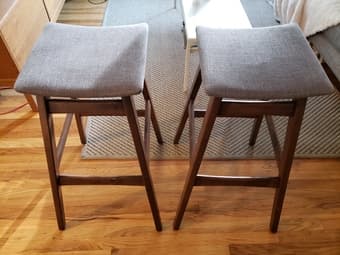 Two-wooden bar stools 2