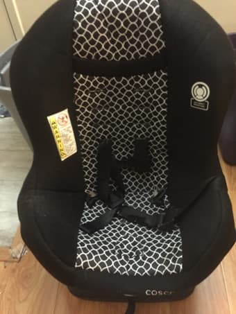 car seat, space heater, fan 1