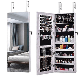 Jewelry Organizer Cabinet Full Screen Display View Larger Mirror 2