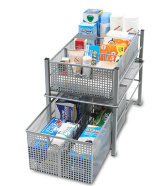 under-sink organizer and over door towel rack 2