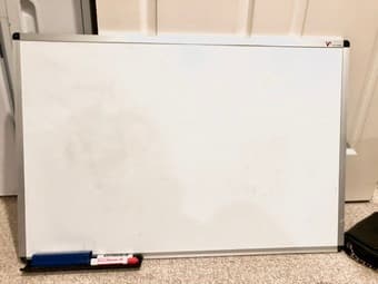 3x2 ft dry erase white board , free eraser+markers! 1