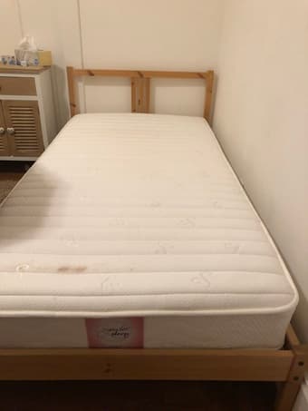 Twin bed frame and mattress 1