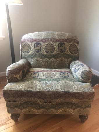 Twin beautiful vintage armchairs 1