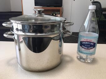 Large Stainless Steel Stock Pot With Steamer Basket Insert 2