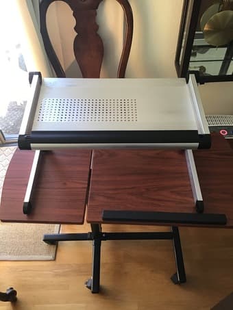 Laptop stand and desk $35 2