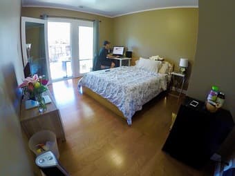 Spacious sunny bedroom with private patio 1