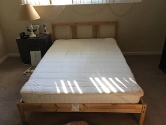 Full bed, full memory foam mattress and mattress cover 1