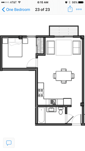 1 bed/1 bath in Potrero Hill.  Amazing view! 2