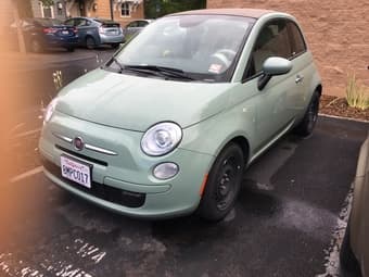 manual fiat 500 convertible with low miles 2