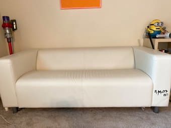 (Moving-out sale) IKEA KLIPPAN Sofa, White (Original price $379) 1